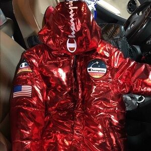 Red Champion jacket
